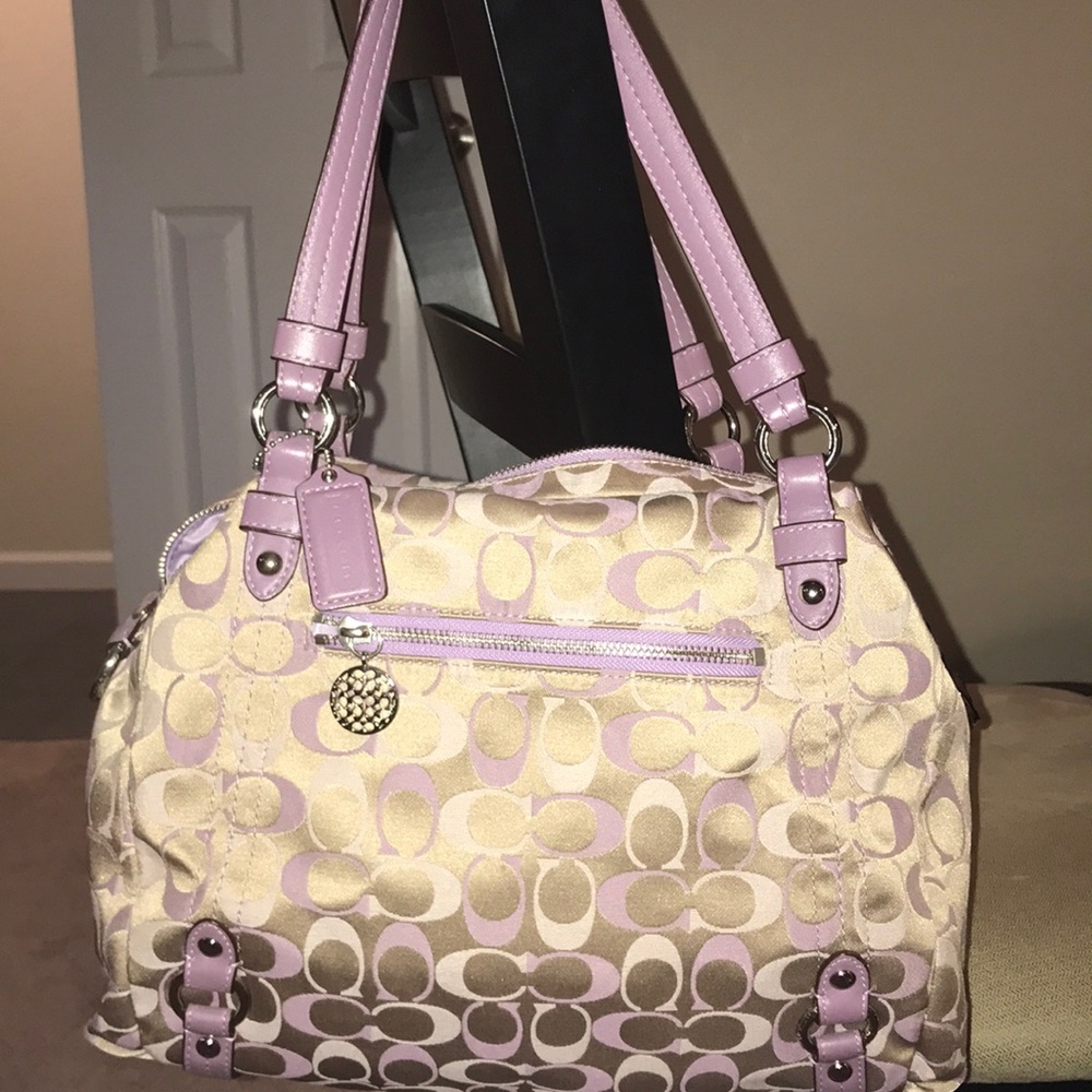 Purple & Tan Coach handbag